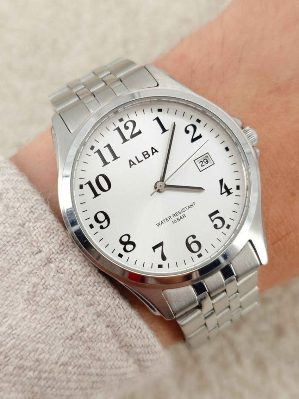Seiko Alba Men's Quartz Watch VX32-K007 Stainless 36mm JDM New Battery